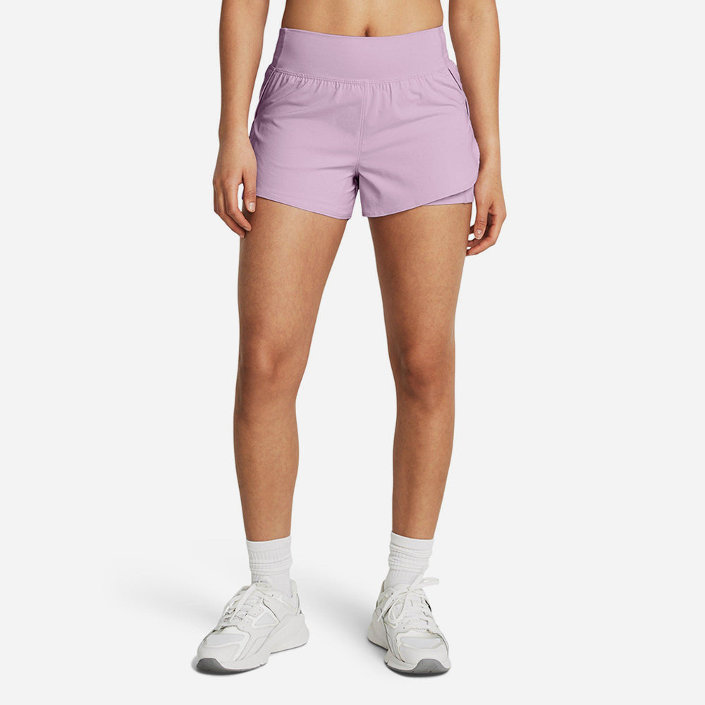 Under Armour Solid Color Elastic Sports Casual Shorts Women Shorts Purple 1376936-543