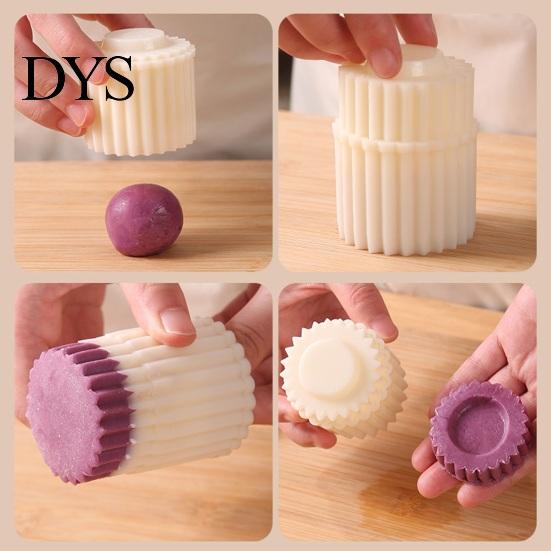 Mooncake Press Mold 12PCS Double Ended with Scalloped Edge, Floral Texture Hand Home Baking Gadgets Cookie Stamp, DIY Dessert Maker for Pastries