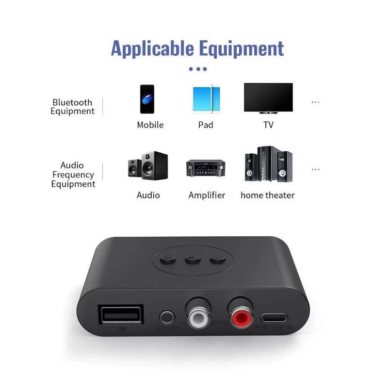 Bluetooth 5.3 Receiver Transmitter U Disk Rca 3.5Mm Aux Jack Stereo Music Wireless Audio Adapter For Car Kit Speaker Tv