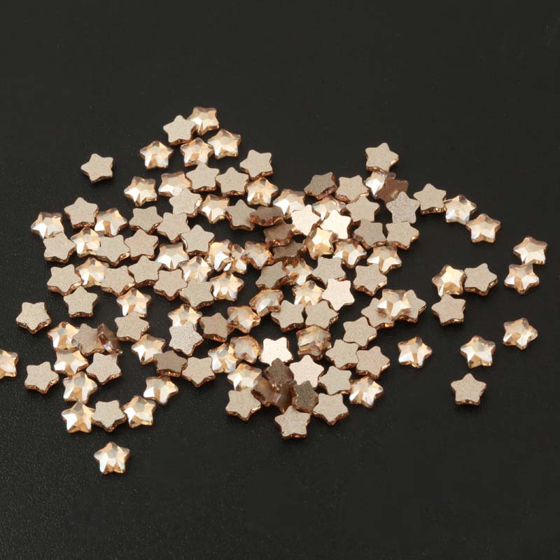 Diy Nail Art Sticker Flat Back Crystal Rhinestones Star Shape Craft Shiny Embellishment Phone Case Decorative Glue-on CZ Diamond