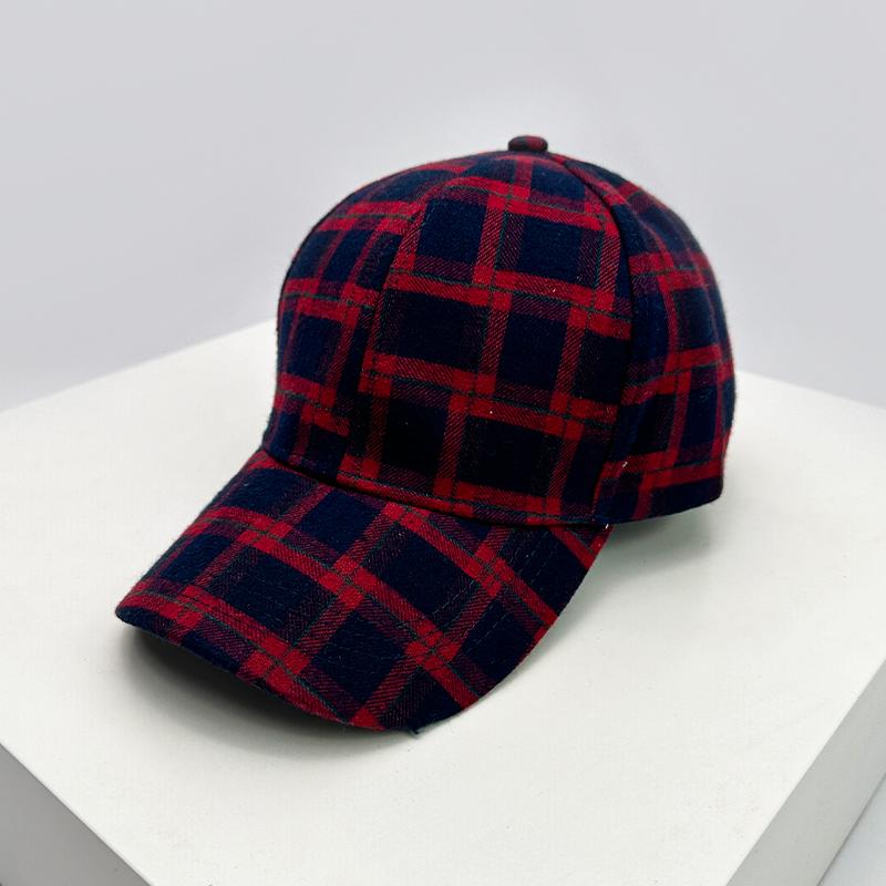 Baseball Color Contrast Blocking Houndstooth Check Women Men Her Him For Fresh Caps Peaked Hats Sunshade Versatile Breathable Outdoor Snapback