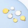 Customizable Stainless Steel Round Tag Pendant for DIY Laser Logo Jewelry