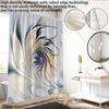 1pc Abstract Art Print Shower Curtain,with 12 Hooks,Machine Washable,for Shower Partition and Privacy Protection,Easy To Install