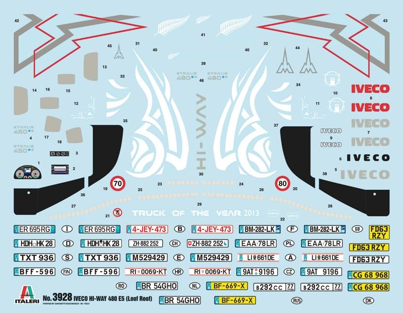 Platz Italeri Iveco Highway 480 E5 Truck Plastic Model IT3928 1/24 (low roof)