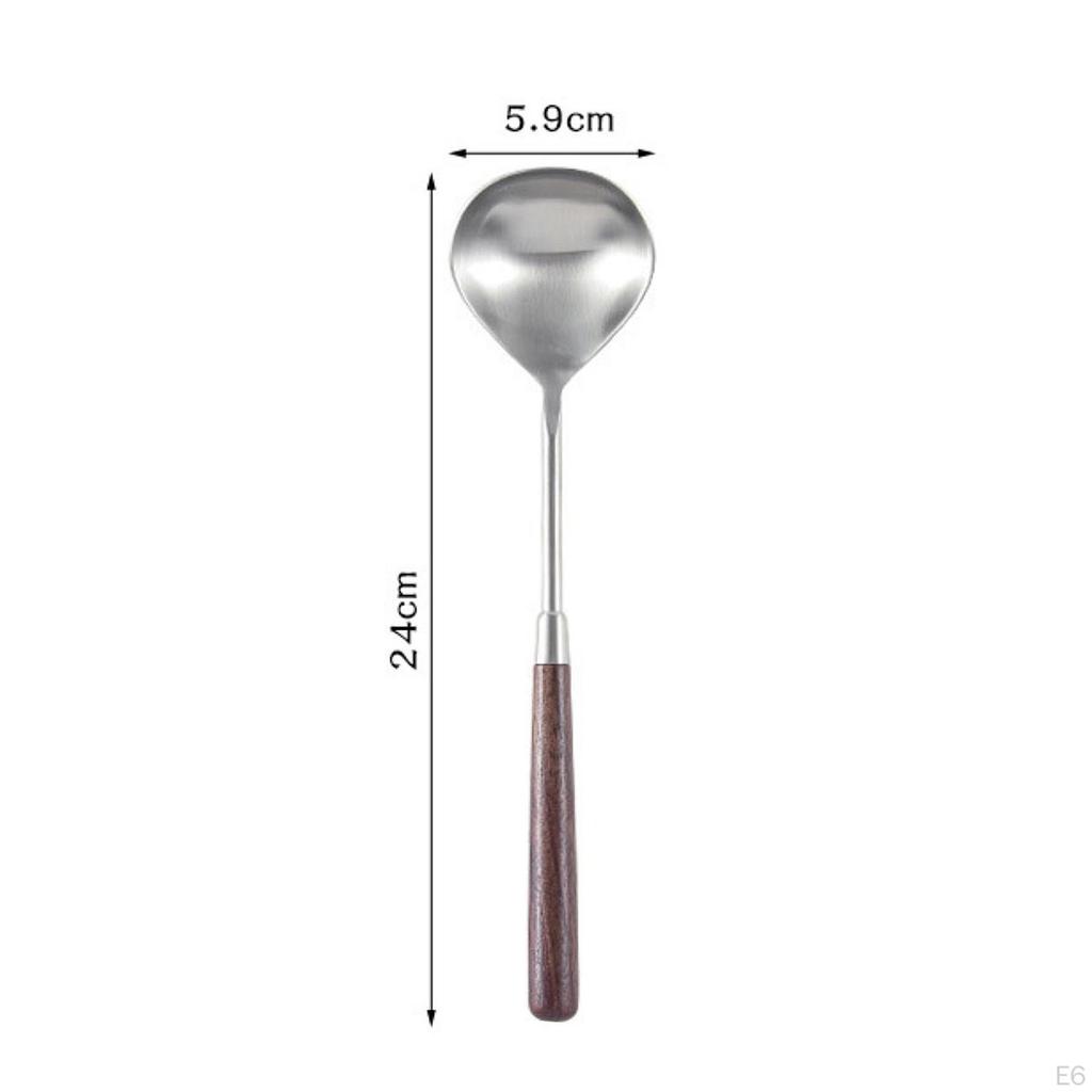 Cooking Utensils Spoon Convenient Heat Resistant with Wooden Handle Kitchen Gadgets Spatulas