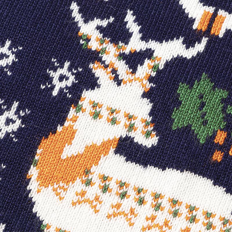 Christmas Sweatshirts Winter Boy Girl Print Knit Sweater Pullover Cotton Clothes Autumn Kids Slouchy Soft Clothing Knitwear