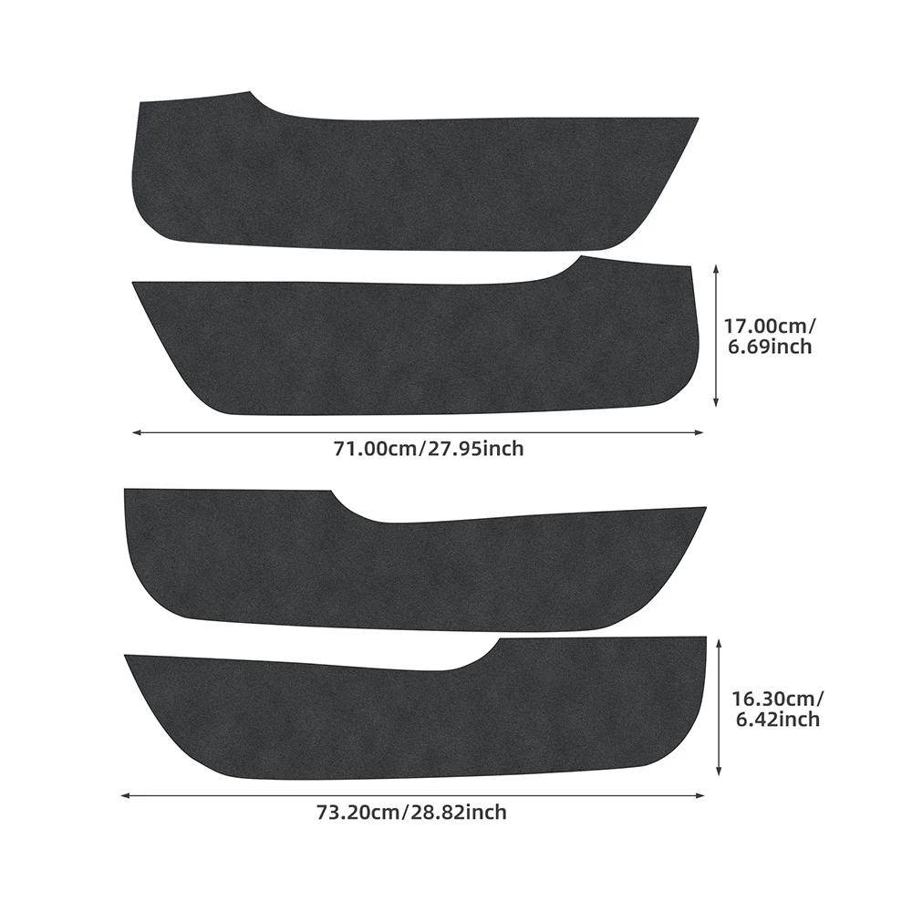 Suede Interior Door Anti-Kick Pad for Mazda CX-70 CX-80 CX-90 2024 2025 LHD RHD