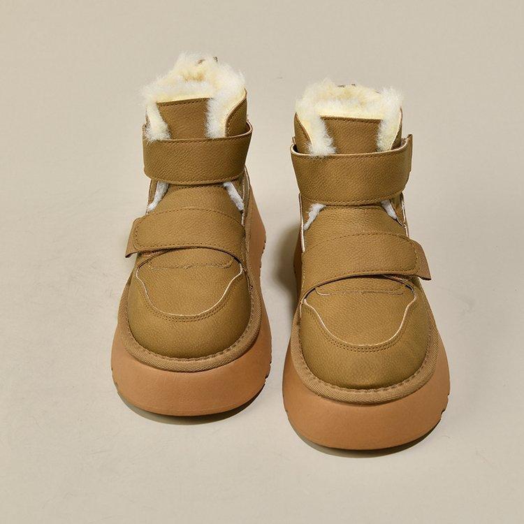 

Thick-soled snow boots women s 2025 new winter velvet thickened warm Northeast cotton shoes Velcro snow boots 40
