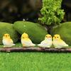 Yousheng Mini-Papageienfigur Mini-Vogel Harzstatue Realistisches Tierornament Puppenhaus Feengarten Mikrolandschaft