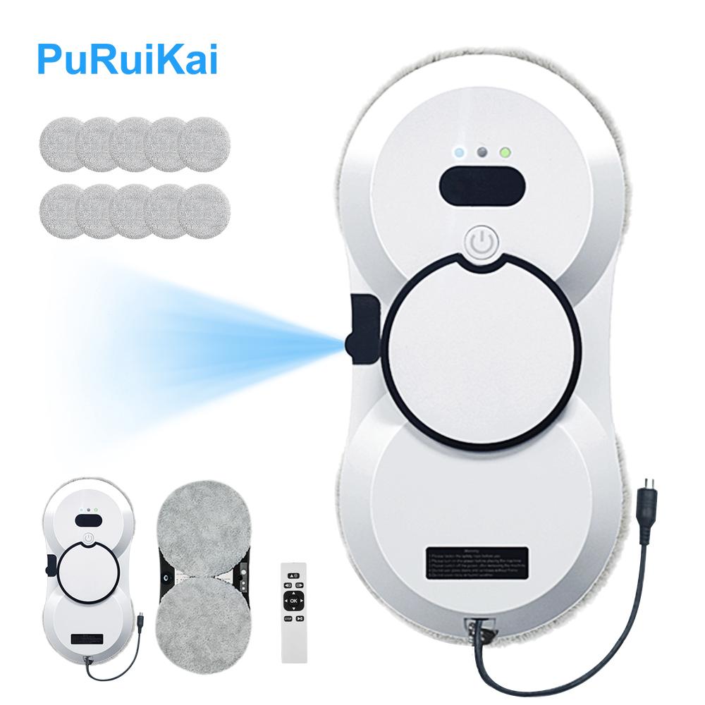 

PuRuiKai fully automatic window cleaning robot, efficient dust collector, easy to clean, with remote control,