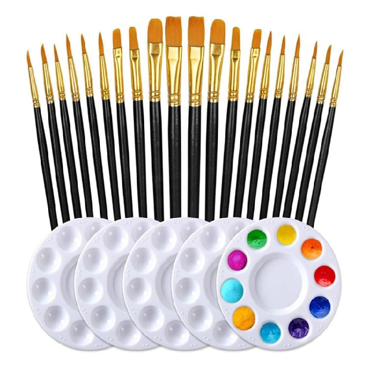 10 Pcs Watercolor Paint Brushes Set Nylon Hair Painting Brush Art Tool Drawing and Art Supplies For Creative Projects