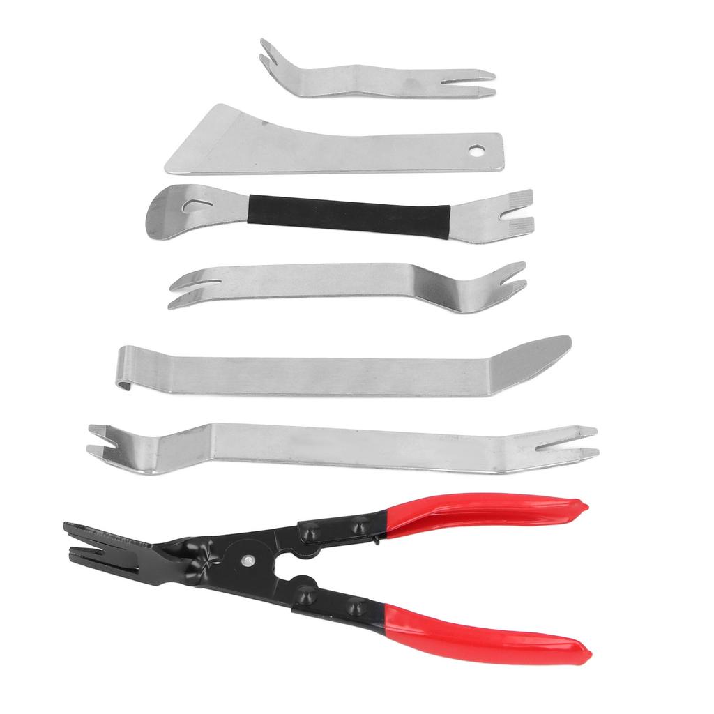 7Pcs Auto Trim Removal Tools Stainless Steel Clip Pliers Pry Bars Set for Car Door Panel Dashboard I