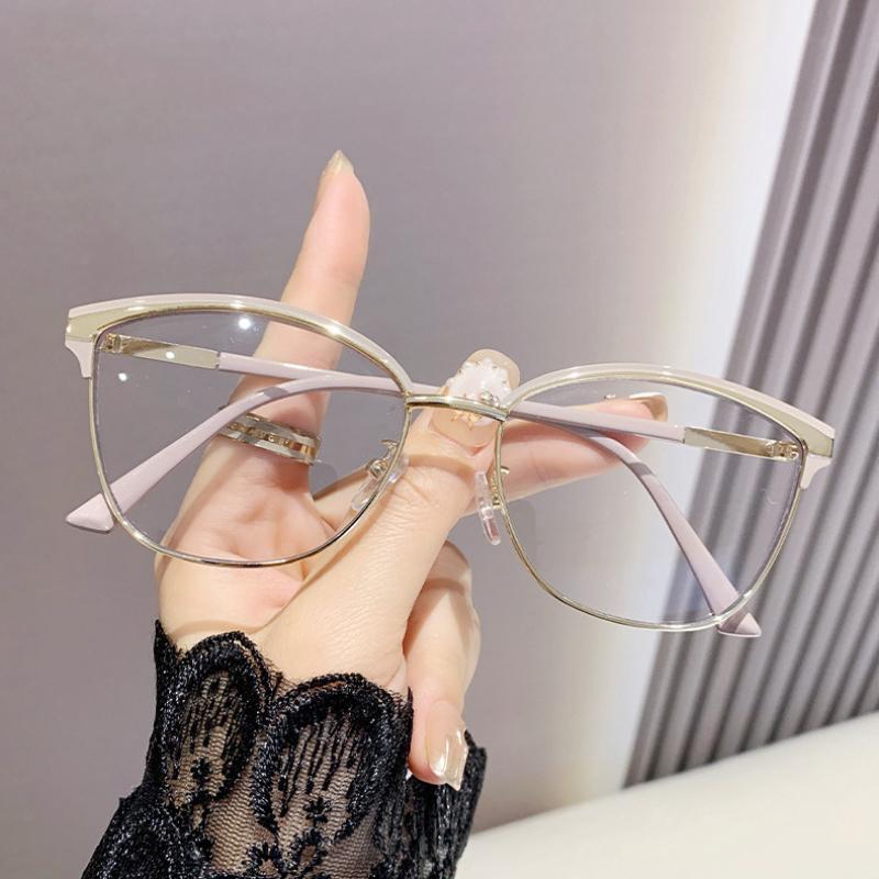 Mode Kattöga Fotokromiska Solglasögon Unisex Glasögon med Färgskiftande Glas Damer Anti Blått Ljus