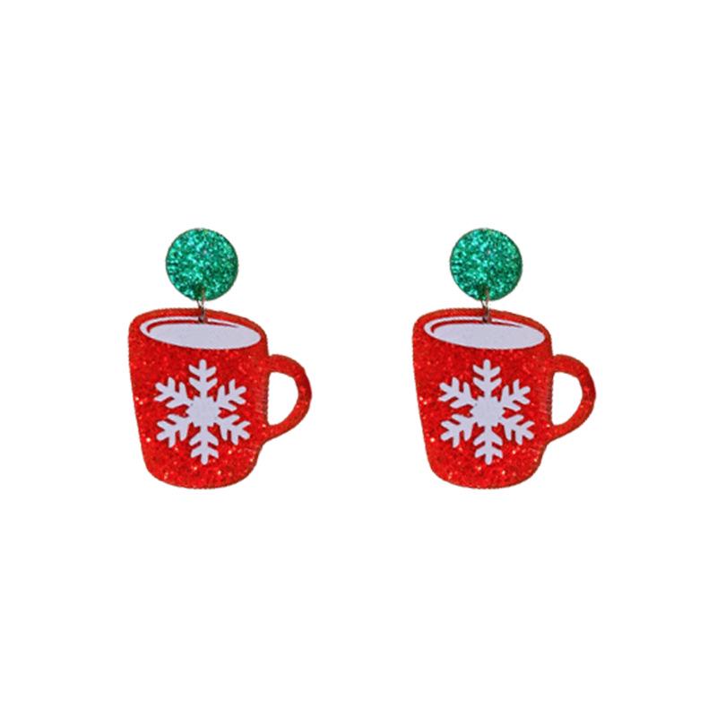 Silver Needle Snowflake & Snowman Alpaca Holiday Stud Earrings - Sweet Fashion Trend