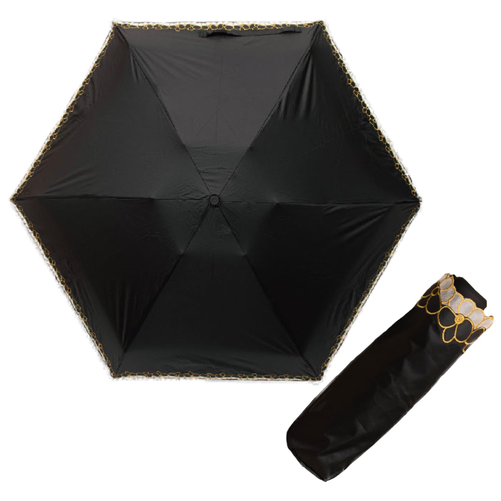 

Солнцезащитный складной зонт с цветочной вышивкой, светоотражающий, УФ-защитный, складной, мини, для солнечной и дождливой погоды, супер водоотталкивающий, складной, TA11, зонт, узор, отделка,