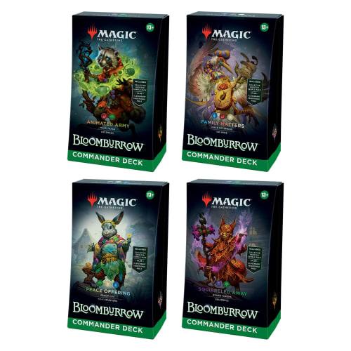 Magic: The Gathering Broombarrow Commander Deck Bundle - All 4 Decks (Animated Army, Family Matters, Peace Offering, and Resurrection)