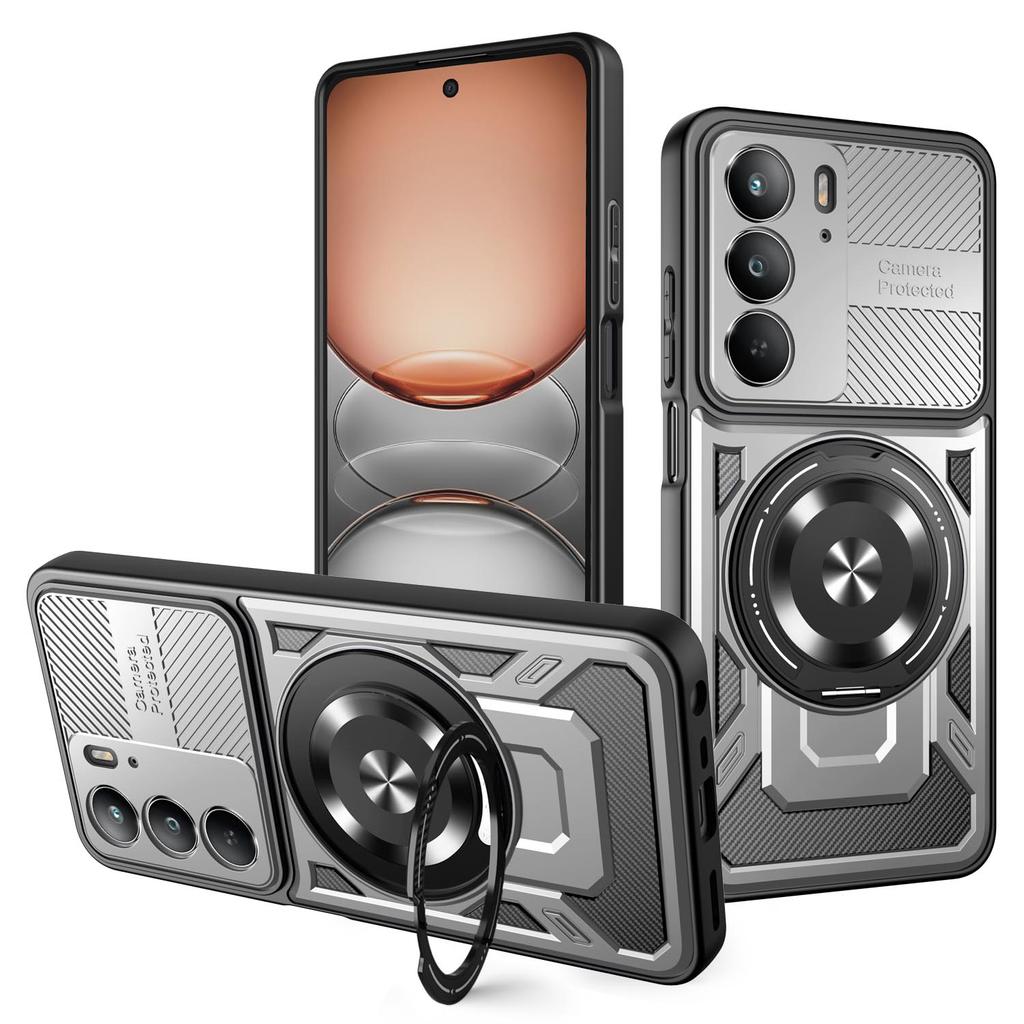 For Realme C75 Case Realme 14x Cover Realme P3X Cases C75x Magnetic Shockproof Ring Holder Case Magsafe Wireless Charge Cover