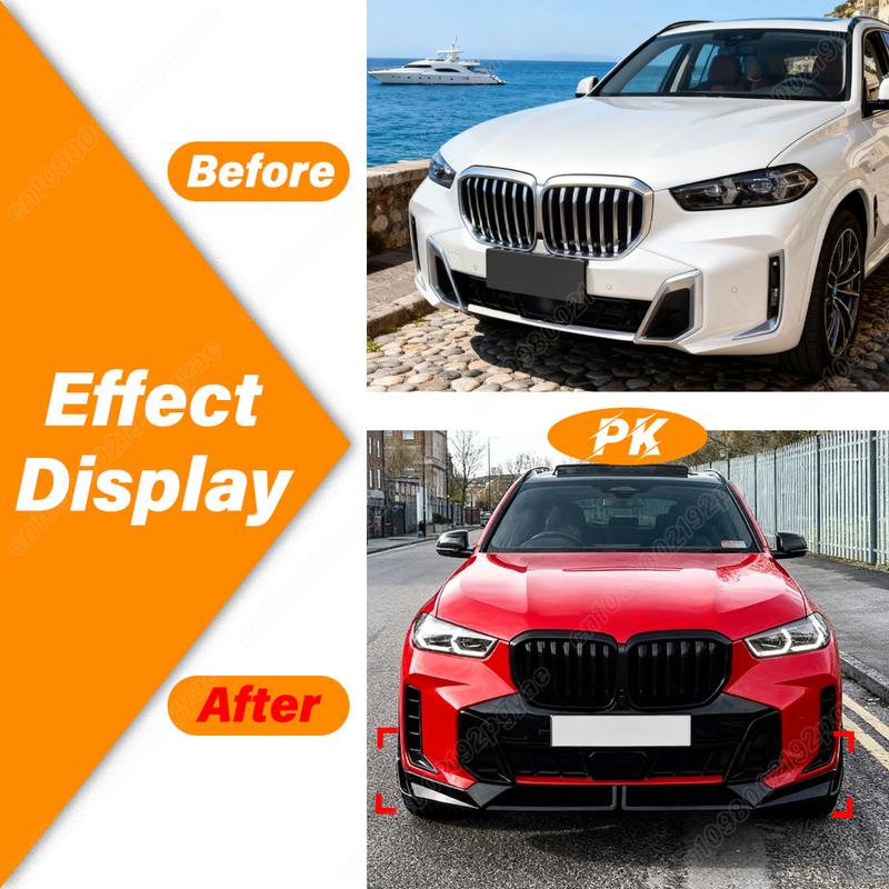 For BMW X5 G05 LCI M Sport LCI 2023 2024 MP Style Front Bumper Lip Chin Spoiler Protect Racing Style Splitter Car Accessories