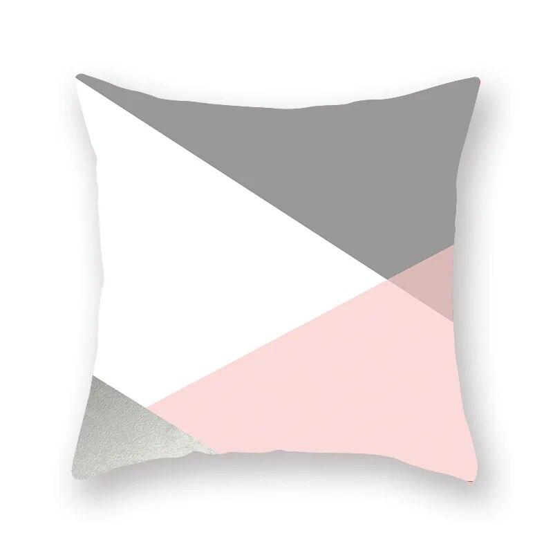 Nordic Simple Pink Geometric Printing Pattern Cushion Cover Home Living Room Sofa Decorative Pillow Pillow Cover 45*45cm