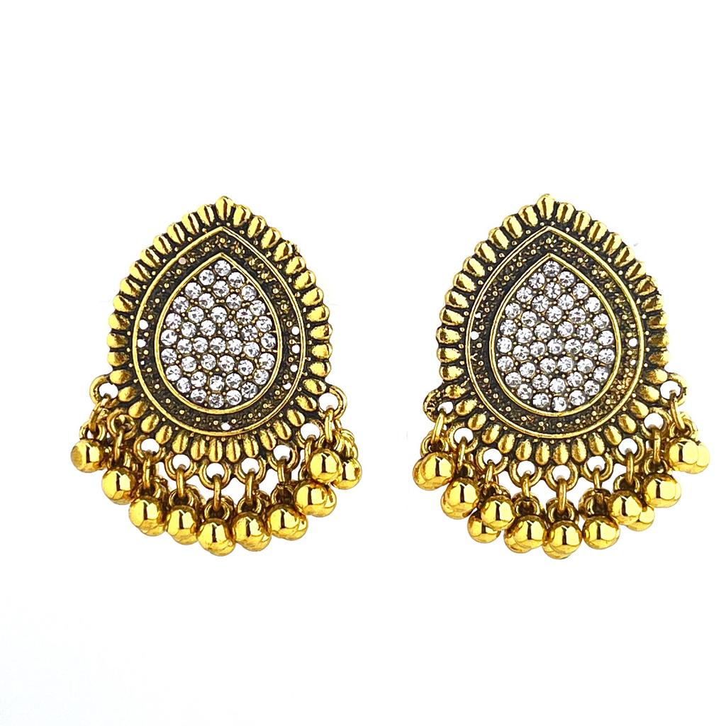 Chandelier Earrings Women's Rhinestone Gold Plated Vintage Declaration Tassel Earrings