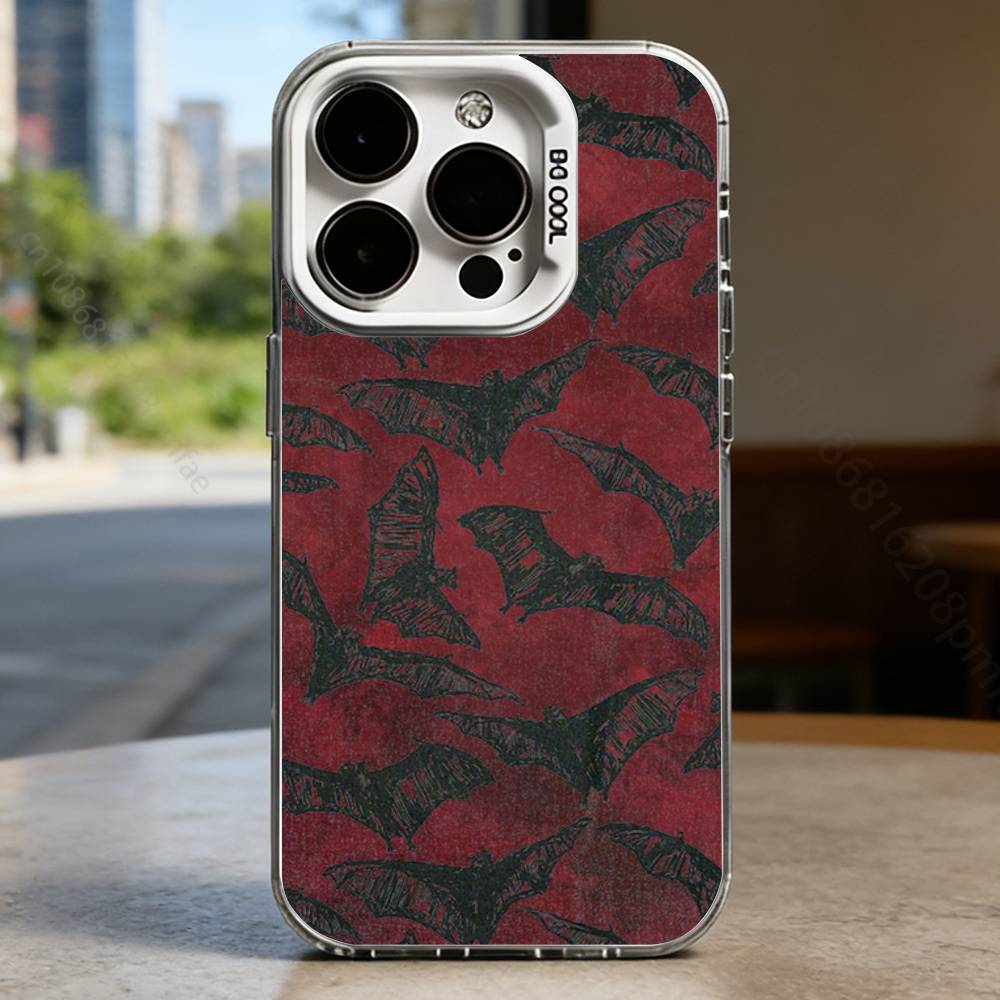 Goth Vampire Bat Gothic Case for iPhone17 16 15 14 13 12 11 Pro Max Plus Air 16E X XR XS Max Hard Shockproof Bumper Cover