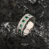 Maze Full of Crystals Zircon Ring Men's European and American Fashion Personalized Design High-Grade Exquisite Ring Women Fashion Jewelry