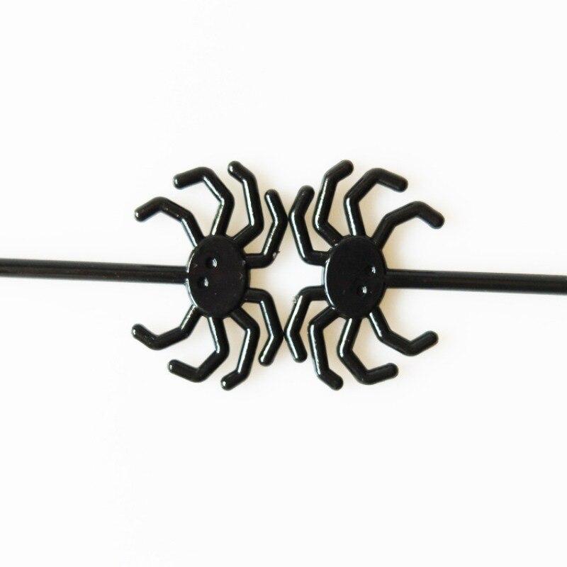 10 STÜCKE Halloween Plastik Obst Zahnstocher Kuchengabel Spinne Kürbis Geist Obstgabel Festliche Partyzubehör