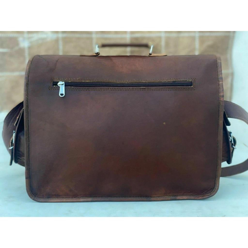 Leather Vintage Messenger Bag ( Handmade Leather Bag) Men's Laptop Briefcase