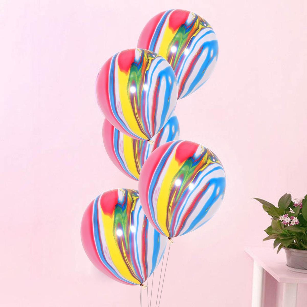 

Agate Balloon Ornament: 12-inch Round Latex Balloons for Birthday, Wedding, or Event Decoration