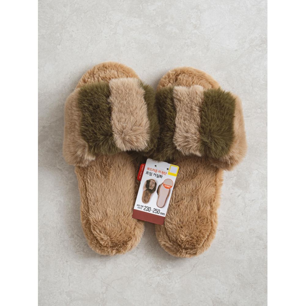 Daiso Stripe Split Living Room Shoes 230 250 Mm Khaki
