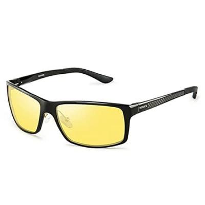 Polarized Sports Sunglasses for Night Day and Night Yellow UV400 UV Design [SOXICK] Men's Driving, Use, Lens, Protection, Ultra-Lightweight, Black,