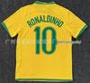 Camiseta de Fútbol Retro de Brasil del Mundial 2002: Carlos #6, Ronaldo #9, #11, y Ropa Ball.
