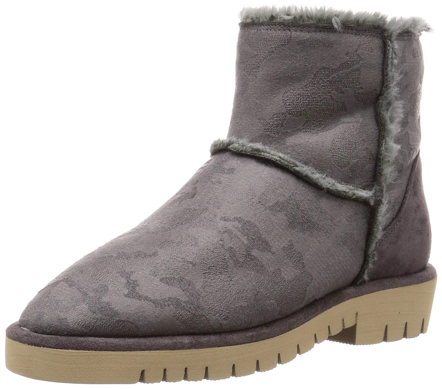 

Nouvelle Vogue Relax Women s Lightweight Short Boots with Fluffy Inner, Size 219-164, Gray/Camo, Size 23.5cm