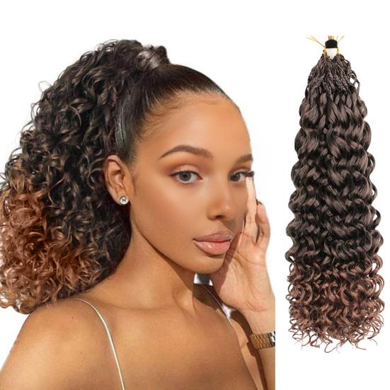 Damskie dredy kręcone peruki boho szydełkowe warkocze włosy głębokie fale syntetyczne włosy naturalnie wyglądające damskie długie kucyki przedłużanie włosów