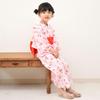 Yukata Leicht zu tragen, einteiliges Yukata-Set mit großer Blume, Kinder, Mädchen, Kinder, Jinbei-Obi-Set, 100, 110, 120, 130, 140, Sommerfest, Feuerwerksfest