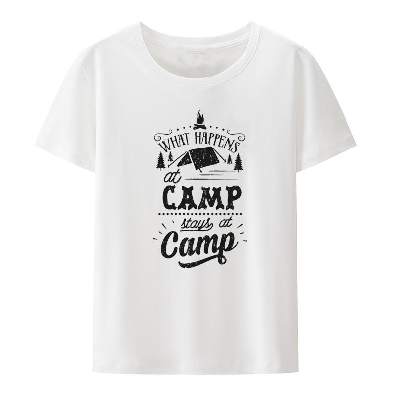 Outdoors Graphic Tshirts Campfire For Life Novelty Leisure Shortsleev Street Fashion Style Camisetas Humor Roupas Masculinas