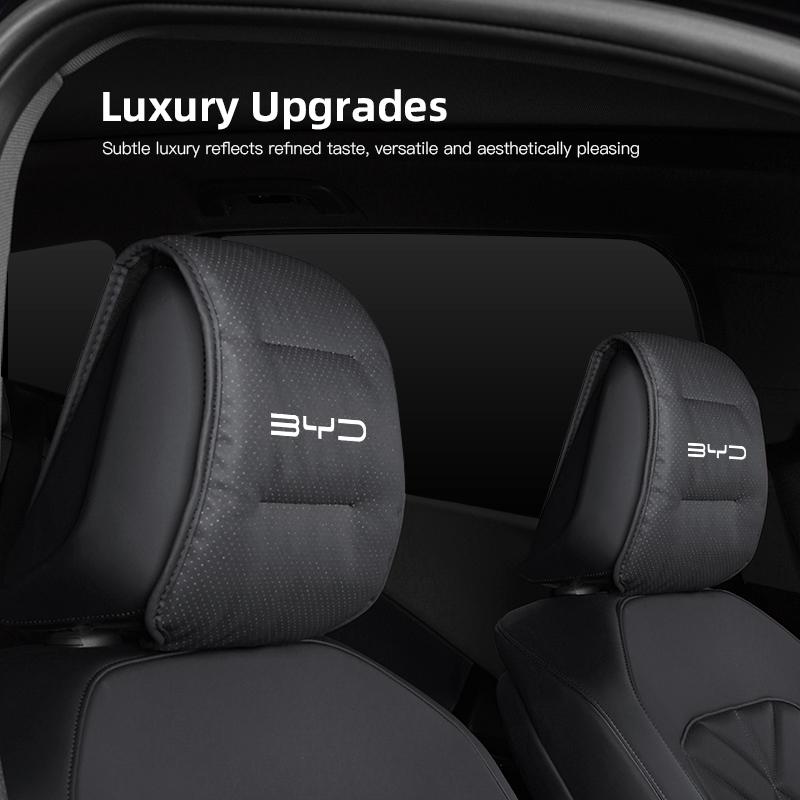 Autositz Kopfstützenbezug Auto Kissenbezug für BYD Qin Tang U8 F3 E6 Atto3 Yuan Plus Song Max F0 G3 I3 Ea1 Dmi 2din S7 E3 L3