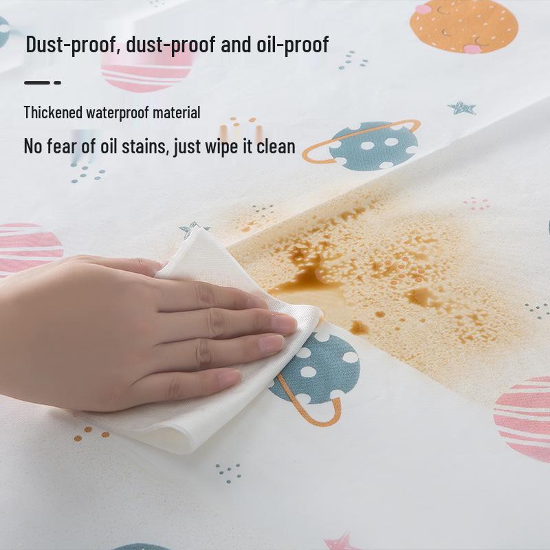 Fresh Style Waterproof Microwave Oven Dust Cover with Storage Bag - Dustproof and Oil-proof Cloth for Home Use