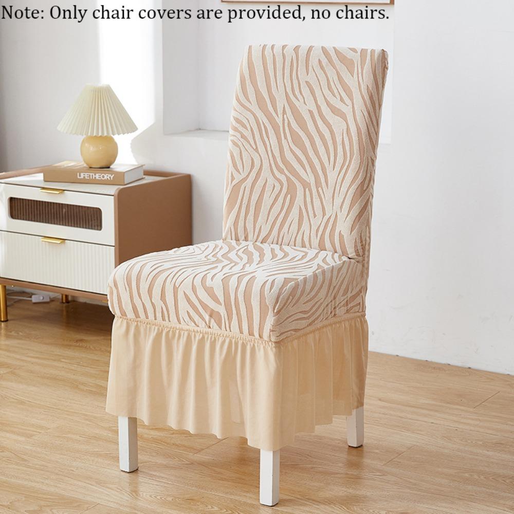 Elastic Skirted Chair Cover Dustproof Thickened Wear-Resistan Seat Cover Full Wrap Jacquard Living Room Chair Cover Universal бежевый