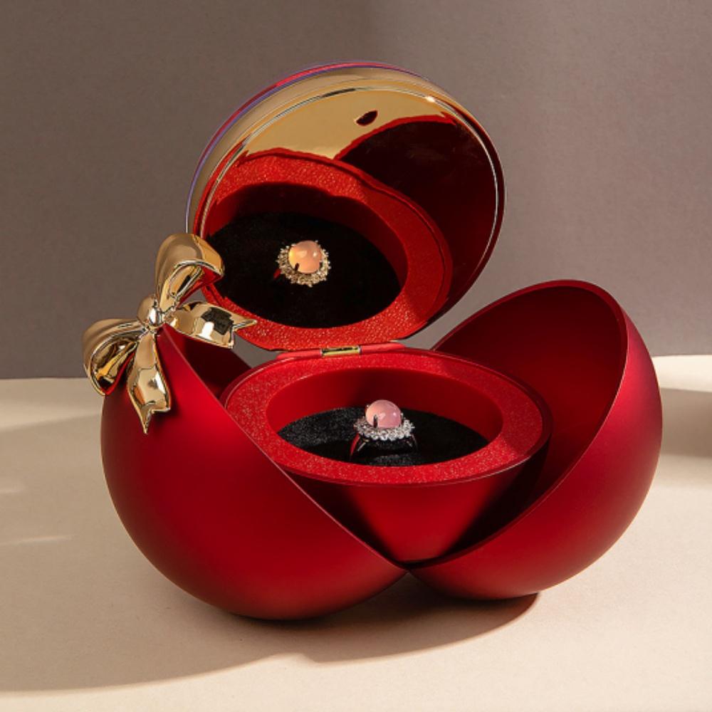 Scatola per Gioielli Regalo Sferica Scatola per Collana Anello Scatola per Gioielli Rosa Eterna Conservata Per Regali Compleanno Per