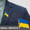 Spilla Metallo Bandiera UK Ucraina Colomba della Pace Doppia Bandiera Collare Patriota Distintivo Spot