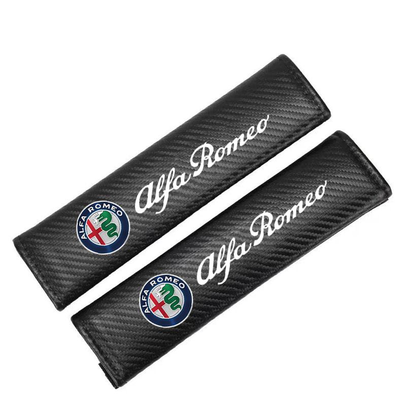 

For Alfa Romeo Car Seat Belt Shoulder Protector Cover Pad For Alfa Romeo STELVIO Giulia 159 Giulietta 147 Mito 156 MTO Sportiva