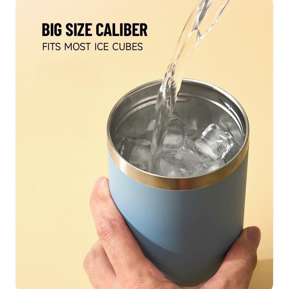 Tyeso 900ML Vacuum Flasks Handle Vacuum Cup Dual-Drink Coffee Mug Stainless Steel Ice Cup Car Bottle Hot Cold Retention