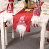 Red Grey Christmas Rudolf Table Runner Rectangular Christmas Decoration  Festival Gift