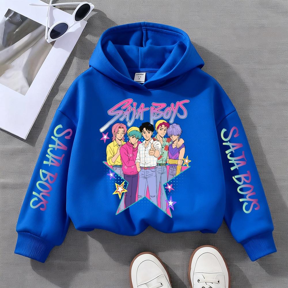 Kpop Witch Hunting Children's Clothing, Girls' Spring and Autumn Hoodies, Fashionable and Versatile Sportswear