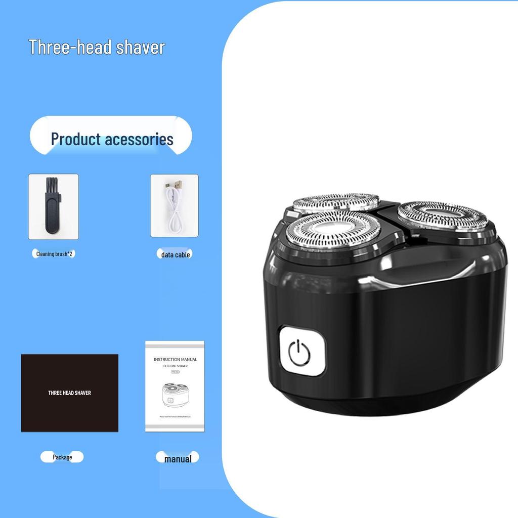 Portable Three-Blade Electric Shaver Gift Set for Husband or Boyfriend's Birthday