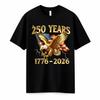 USA 250 Years T-Shirt 1776–2026 Eagle American Flag Patriotic 4th of July Tee