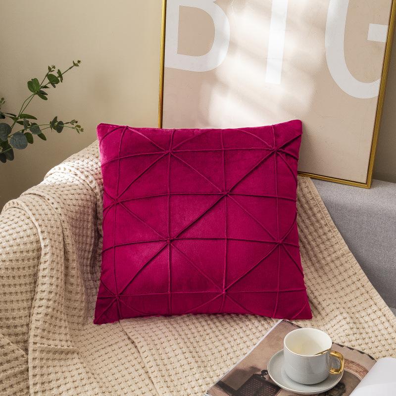Skin-friendly Velvet Pillow Cushions, High-end Geometric Simple Bedside Tatami