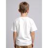 European Sizes Boys' Short Sleeve T-Shirt with Adorable Upright Kitten & Tabby Cat Paw Prints - Summer Casual Round Neck Tee