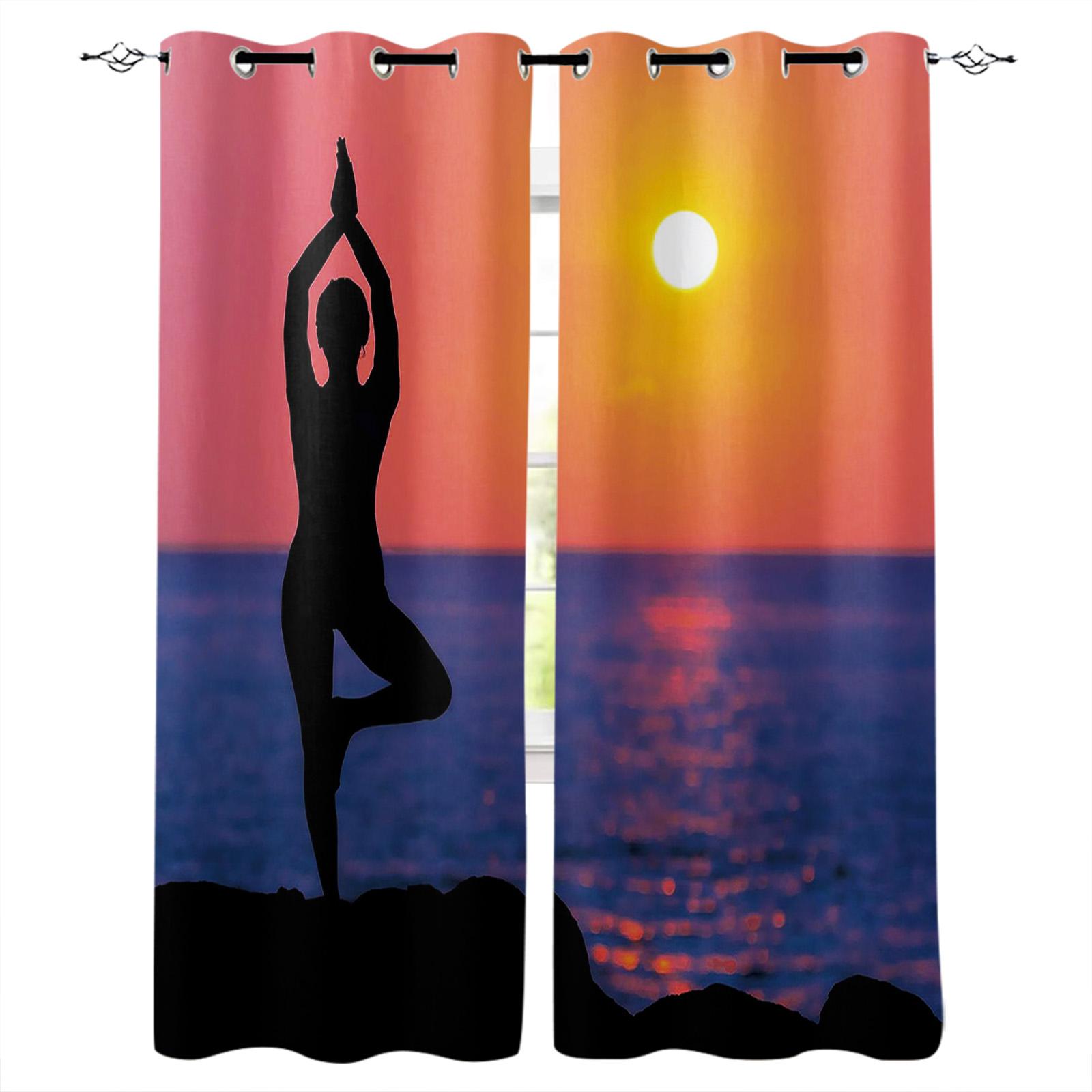 Розовые плотные шторы для йоги для детей — фото 11